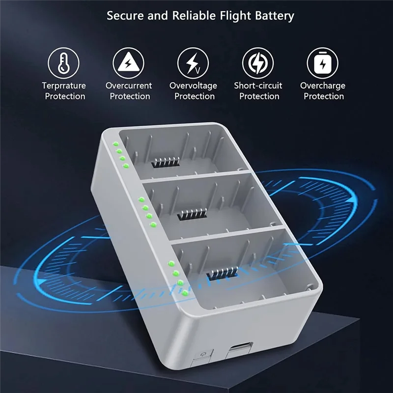 ABTS-Three Channel Two-Way Charging Hub For DJI Mini 4 Pro And Mini 3 Pro Battery For Mini 3 Pro Battery Charger