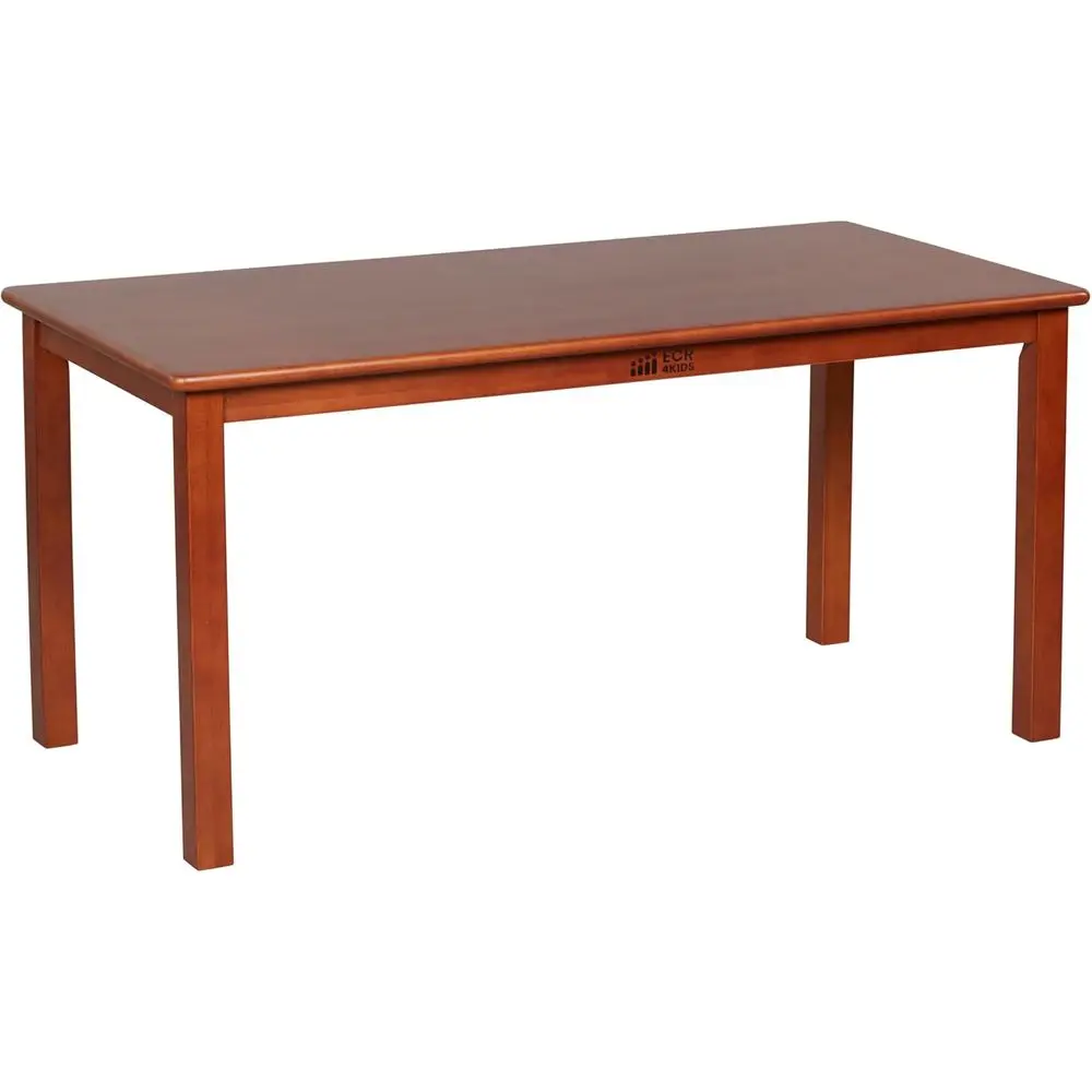 

24 x 48 Rectangular Hardwood Table, 22 Legs, Kids Furniture, Natural Walnut Finish