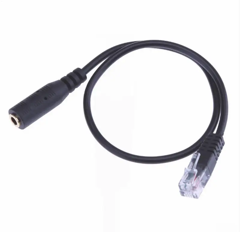 

RJ9 Plug To 3.5mm Jack Convertor Cable 3.5mm Headset To RJ9 Phone Adapter Headphone Jack To RJ9 Cable For Pc Computer Headset