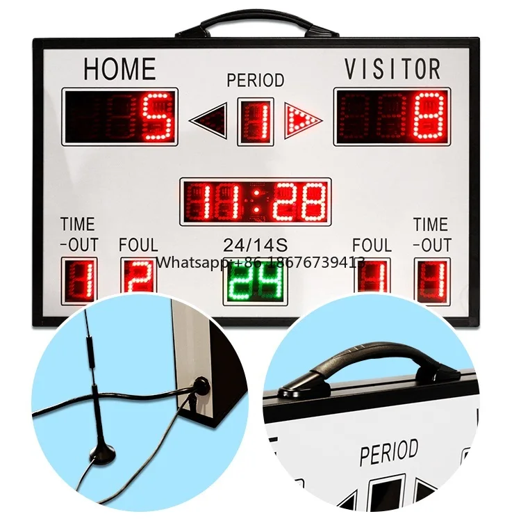 

Portable LED Electronic Football Basketball Scoreboard for Multiple Ball Sports Scoring Digital Score Display Board