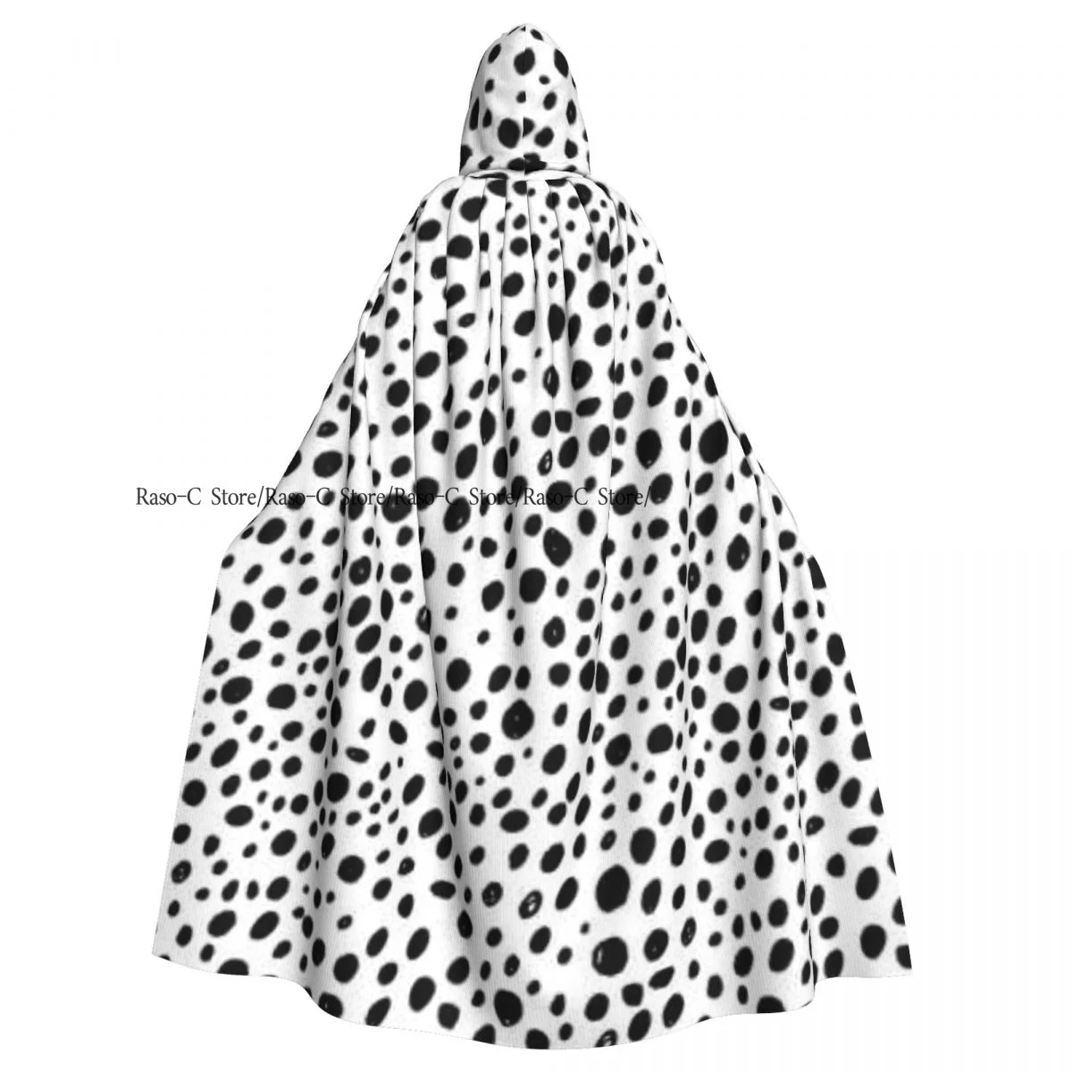 Hooded Cloak Unisex Cloak with Hood Abstract Dalmatian Pattern Cloak Vampire Witch Cape Cosplay Costume