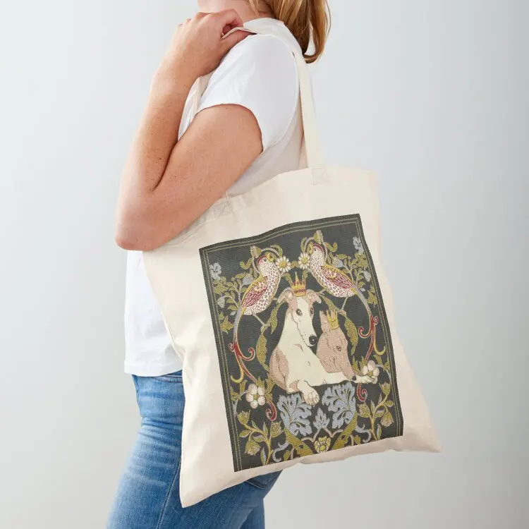 

Whippets and Strawberry Thieves Tote Bag tote bag university Shopping bags custom bags Reusable bags
