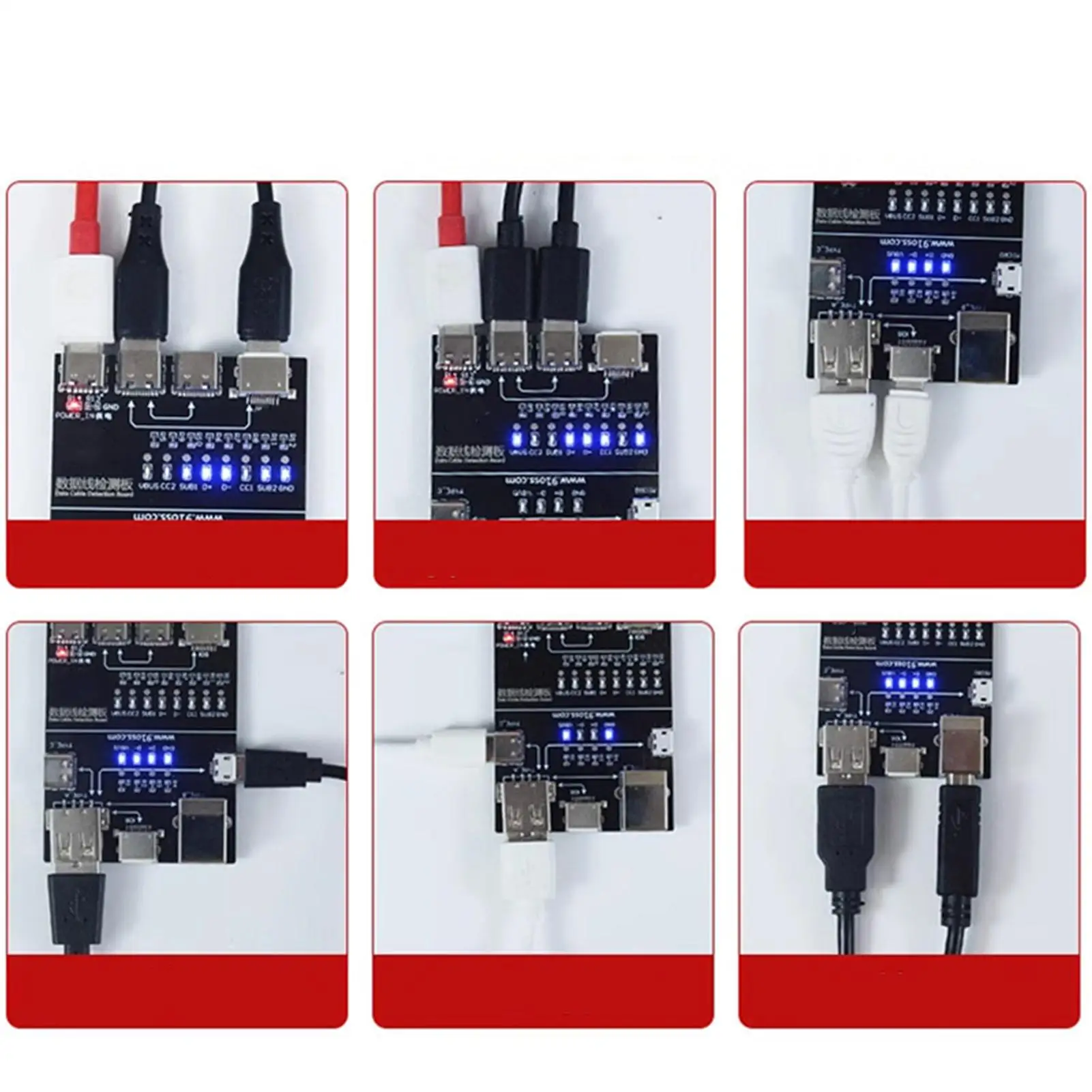 USB Port Tester Data Charging Cable Detection Board USB Voltage Current Meter For Phone Electronics Computer Home Office