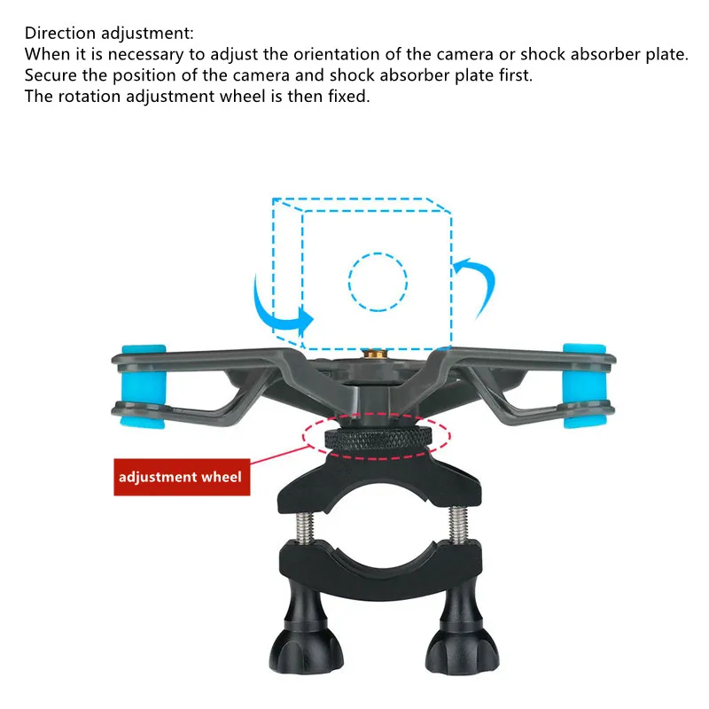 Videocamera sportiva bicicletta mountain bike staffa clip + scheda stabilizzatore ammortizzatore per dji action 2 accessori osmo per fotocamera