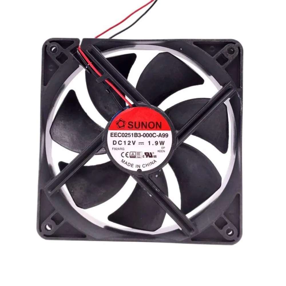 120mm Mute PC Case Cooling Fan,for Sunon EEC0251B3-000C-A99 120X120X25mm DC 12V 1.9W 12025 Low Noise Quiet Silent Cooler