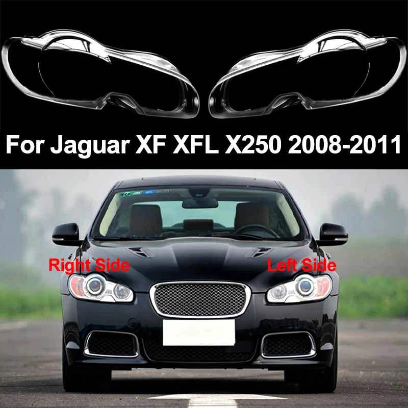 For Jaguar XF XFL X250 2008-2011 Pre-facelift Clear Front Headlight Lens Cover Shell Auto Exterior Lamp Replacement Spare Parts