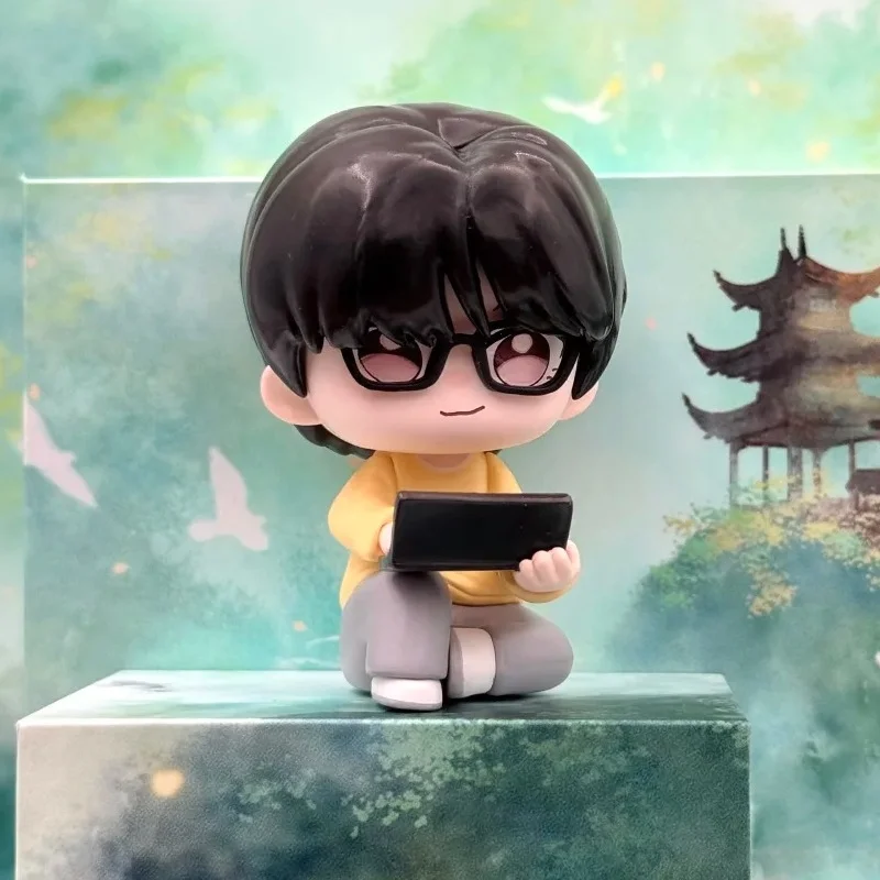 حقيقي فو شان هاي الجلوس عرض الجبال البحار سلسلة صندوق أعمى تمثال صغير سطح المكتب زخرفة بولي كلوريد الفينيل نموذج دمية صندوق غامض دمى هدايا #4