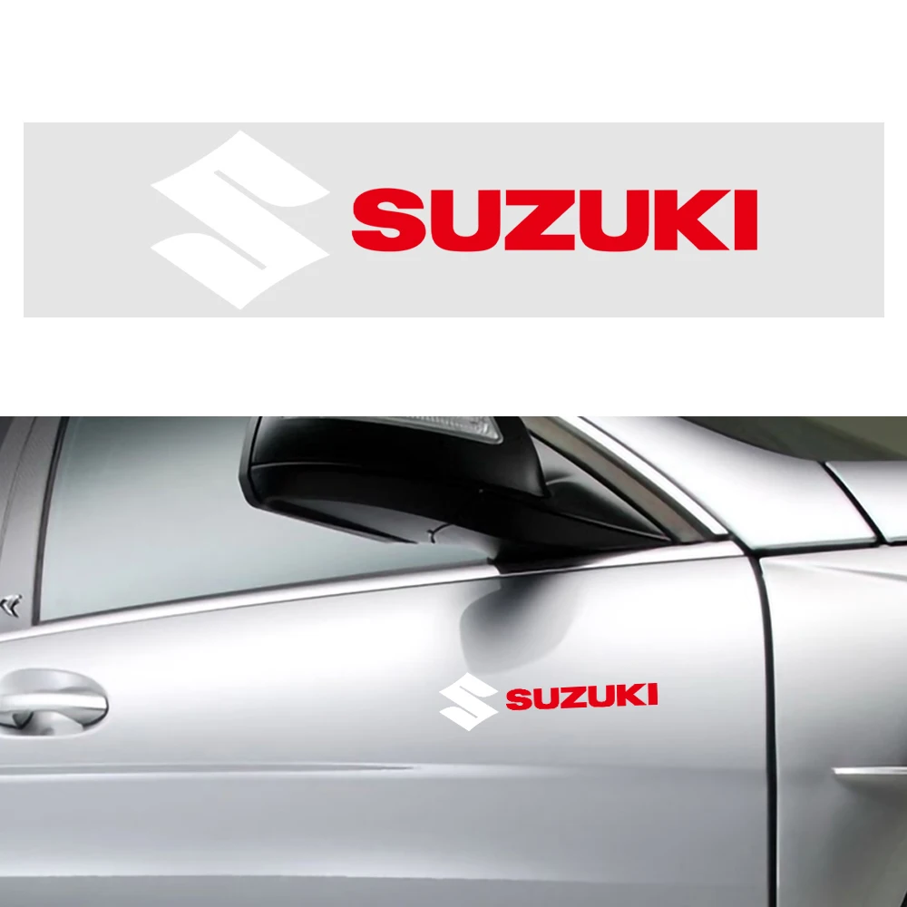 Fashion PVC Car Sticker Body RS Logo Door Window Side Fender Rear Trunk Decal Center Cover For Suzuki Swift SX4 Jimny GXS Baleno - view 4