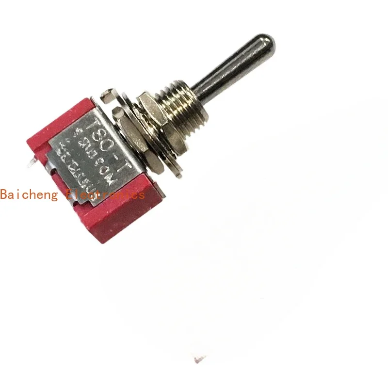 10PCS 6mm Taiwan SH Xinghan T8014B toggle switch 3-pin 3-speed single-sided reset rocker arm ON-OF-ON