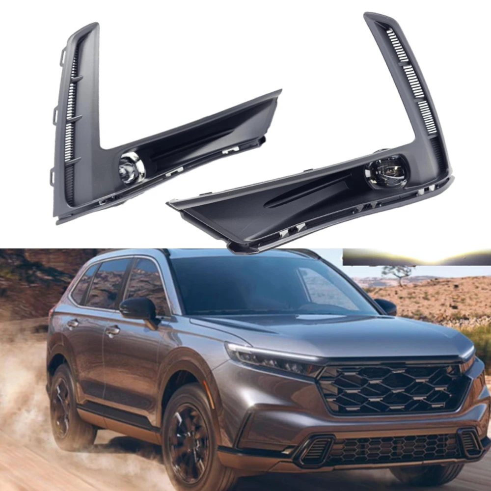 

2pcs Fog Lamps and 2pcs Fog Lamp BezelsFor Honda CR-V 2023-2024 Car LED DRL Daytime Running Turn Signal Light
