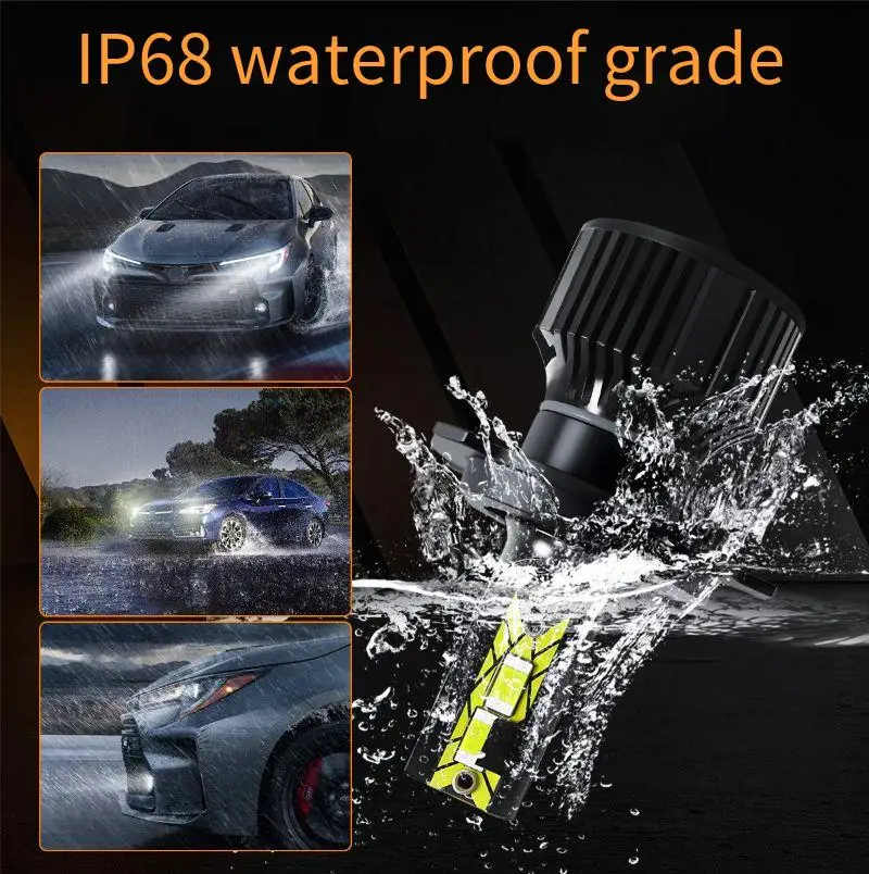 H7 H11 H8 H9 HB1 HB3 HB4 HB2 HB5 LED المصابيح الأمامية 12 فولت 24 واط 6000 كيلو 7000Lm استبدال ضوء السيارة #6