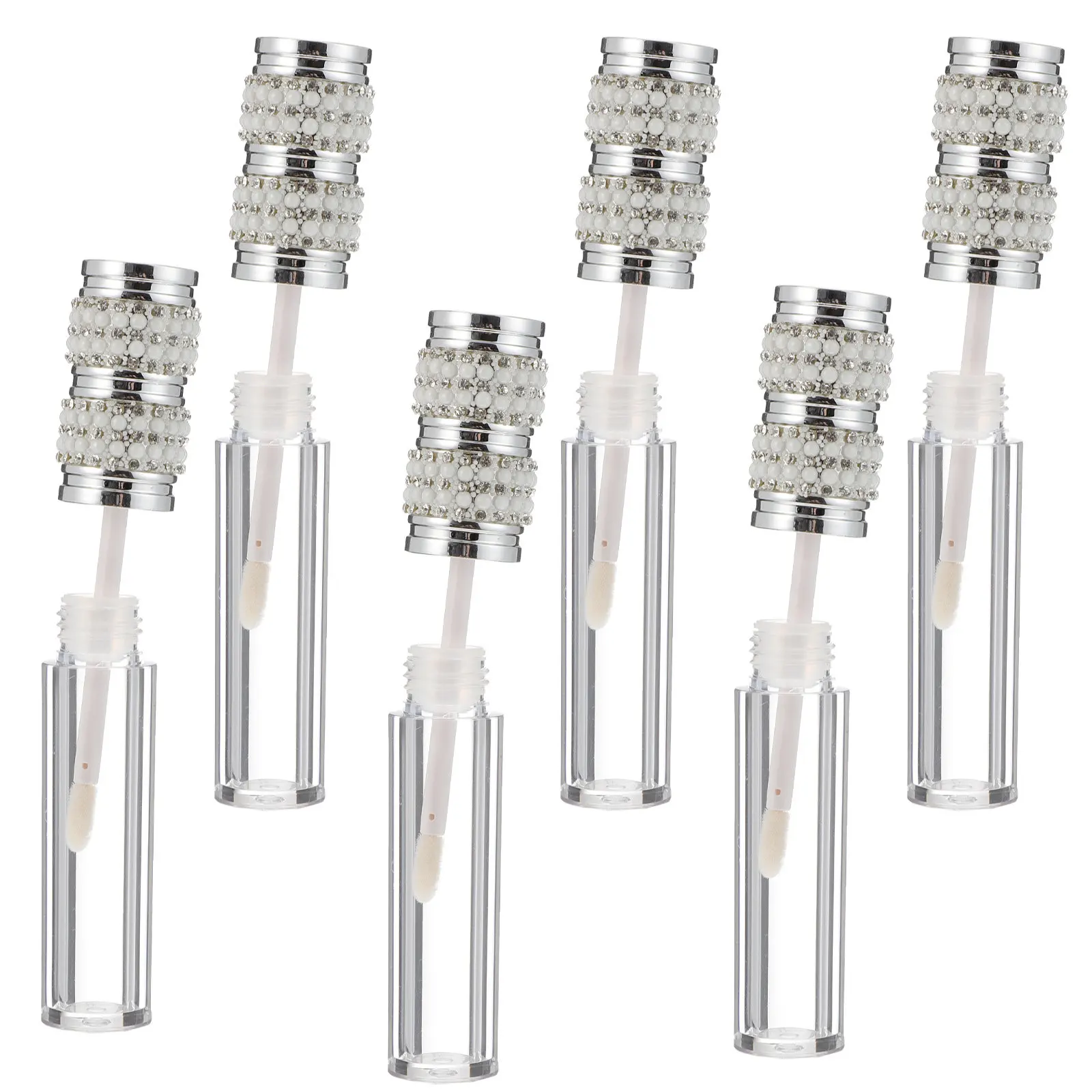 6Pcs 5Ml 빈 립밤 튜브 리필 가능 립글로스 용기 플라스틱 DIY 병 휴대용 샘플 보관