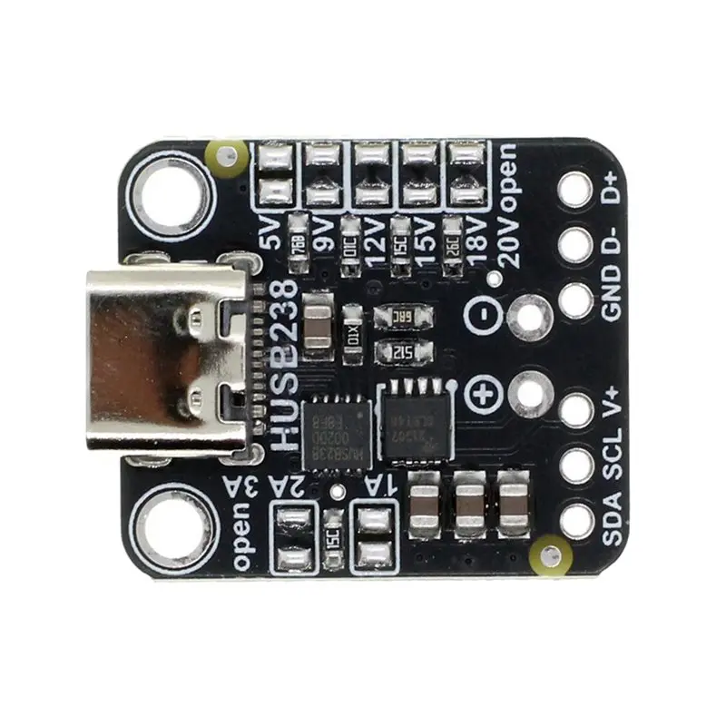 FULL-3X HUSB238 PD Decoy Module IIC Control Or Fixed Level Output USB Type CPD Sink