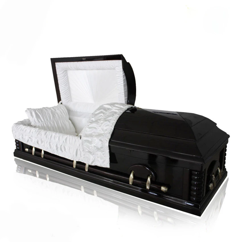 

JS-A002 Funeral supply black american casket