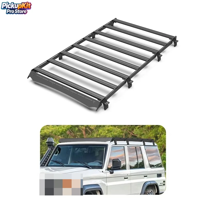 

Heavy-Duty Black Steel Cargo Basket Roof Rack for LC71 LC76 LC78 Off-Road 4x4