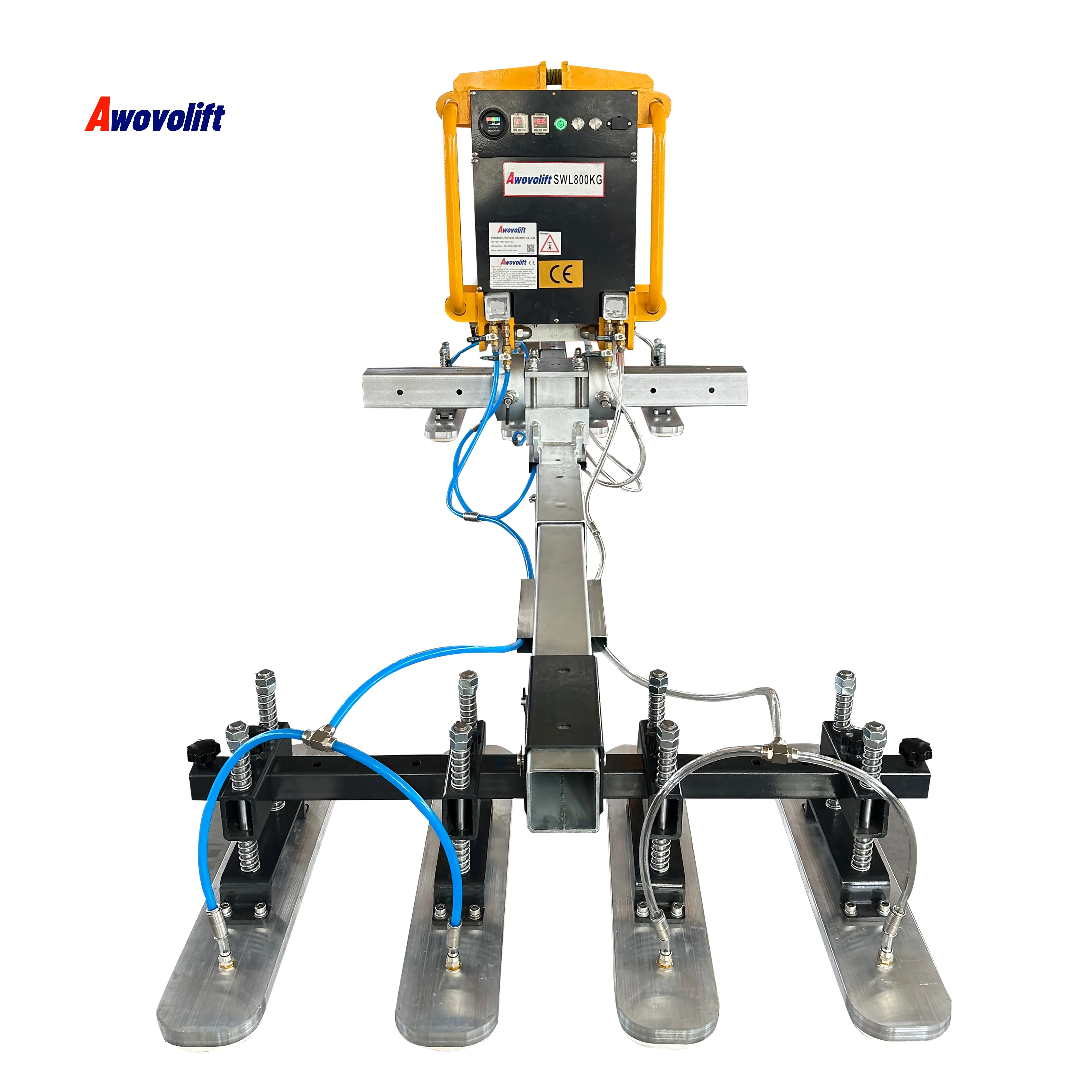 Awovolift Dual Circuit Sandwich Glass Corrugated Roof Vacuum Lifter Suction Cup Lifting Equipment Crane 800KG Flexible Extension