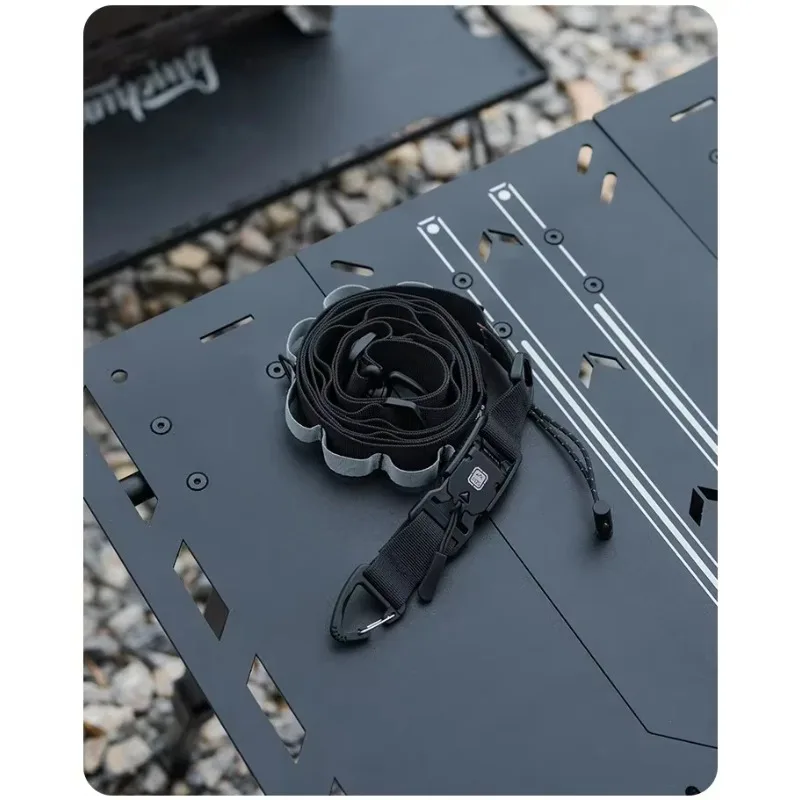 Cordão de varal com gancho de pressão ajustável, acessório multifuncional para acampamento ao ar livre com corda suspensa para equipamento de caminhada