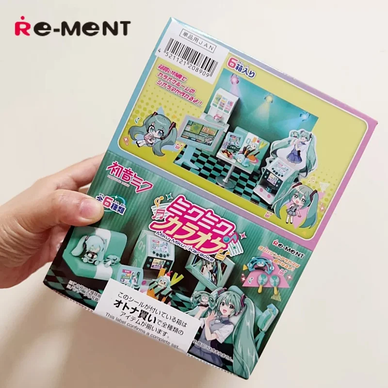 

Re-Ment In Stock 6pcs Miku Karaoke Miniature Scene Series Blind Box Toys Collectible Model Desktop Ornaments Christmas Gift