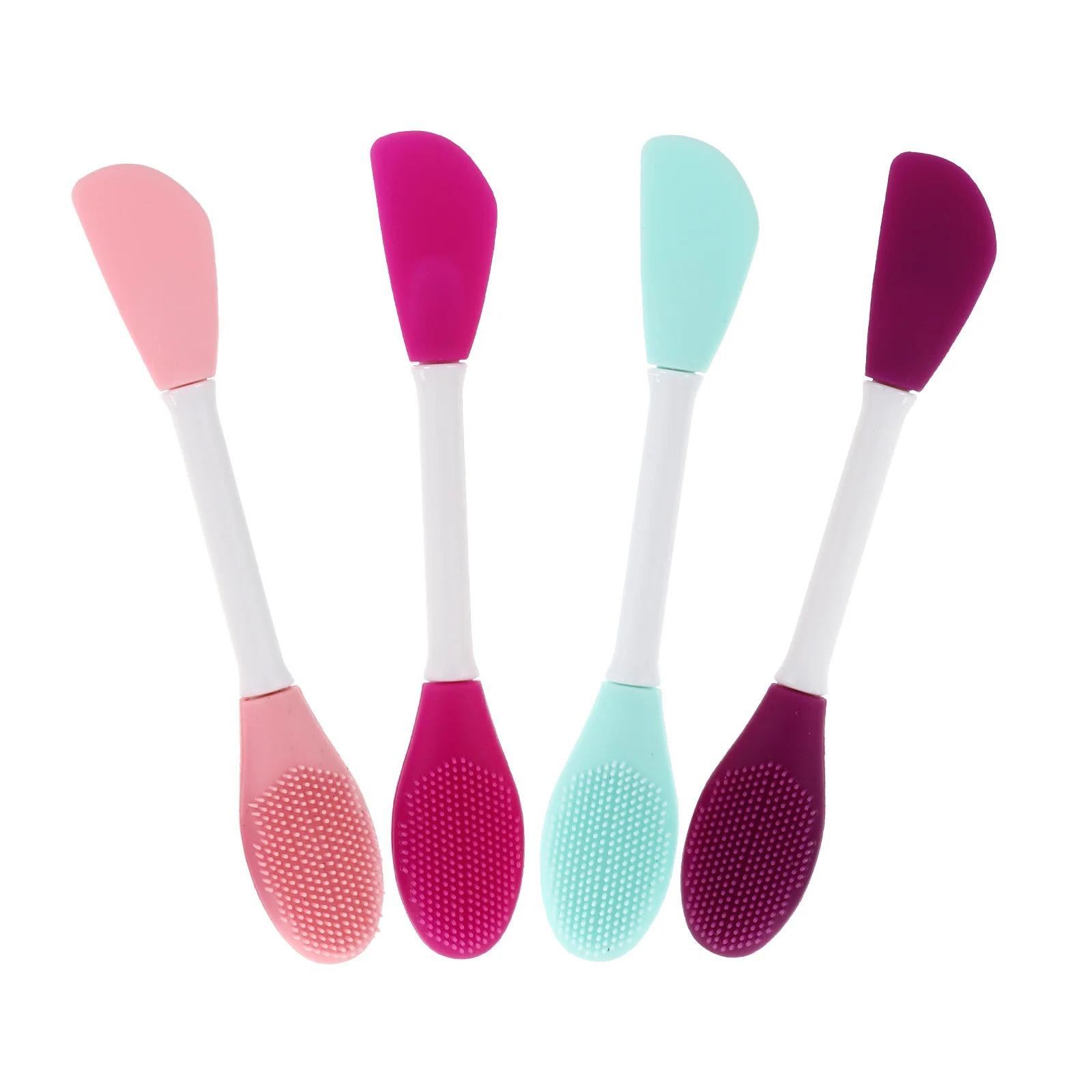 

4Pcs Facial Mask Brushes Soft Silicone Applicators for Even Layering Travel-Friendly Face Care Tools Lightweight Mud Mask
