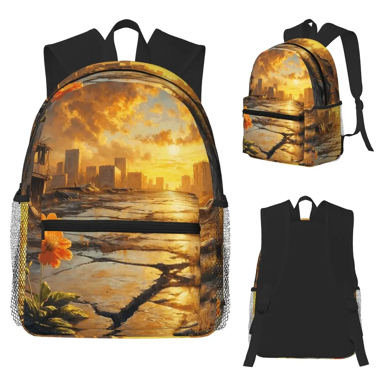 حقيبة ظهر فلاورز وين، حقيبة ظهر ذات سعة كبيرة للأولاد والبنات، حقيبة كتب مدرسية، حقائب كتف للرجال والنساء #3