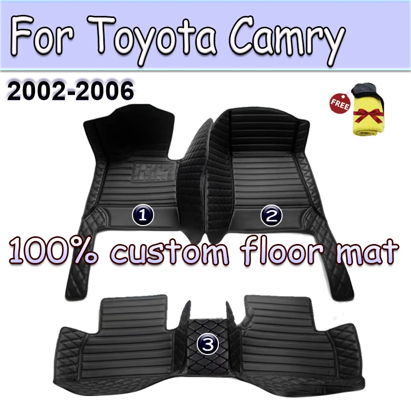 Car Mats For Toyota Camry Daihatsu Altis XV30 2002~2006 Durable Carpet Rugs Leather Floor Mat Anti Dirt Pad Car Accessories 2003