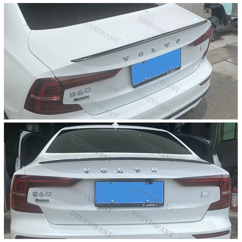 Para Volvo nuevo S60 2019-2024 S60L alerón ABS maletero de coche alas de labio alerón trasero S60 accesorios decoración dedicada