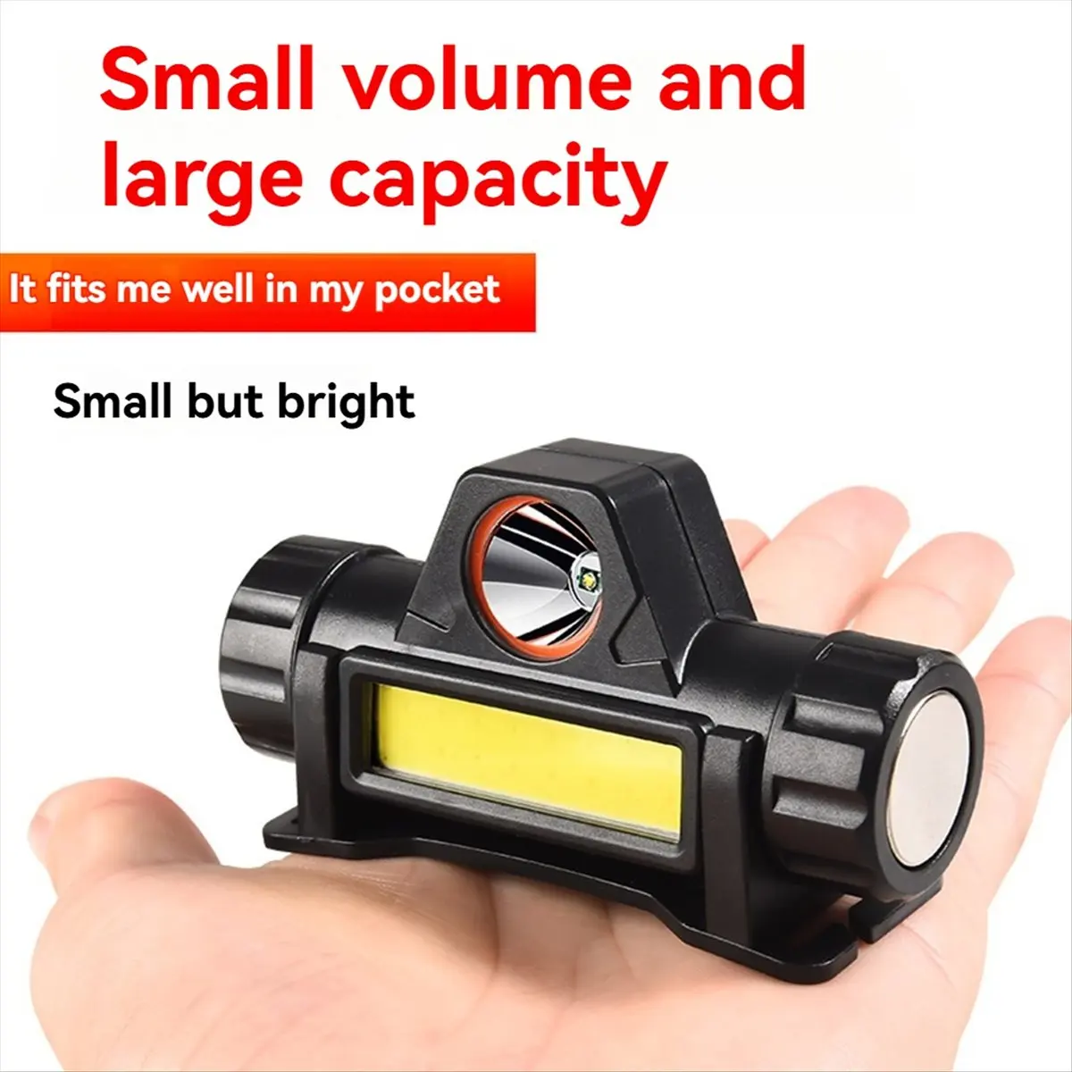 (ABYM) USB Rechargeable Led Headlamp Super Bright 18650 Built-in Battery Headlight Portable Head Flashlight Fishing Lantern