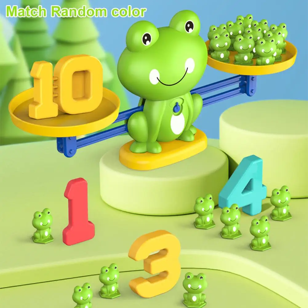 Lustiges Mathe-Spielzeug im Froschmaßstab für Kinder, frühe Bildung, Intelligenzverbesserung, Addition und Subtraktion, Balance-Spiel