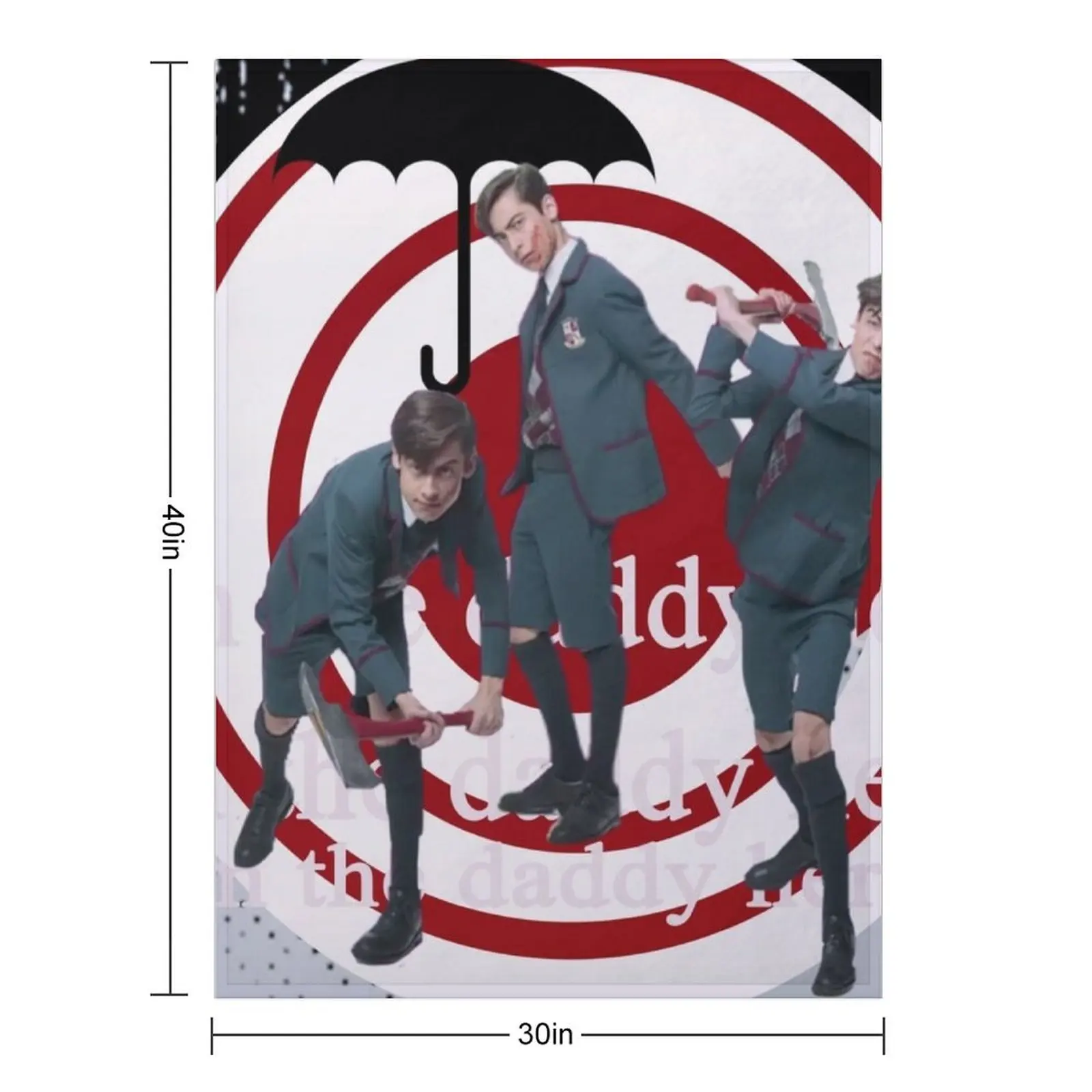 Number 5 The Umbrella Academy Im the Daddy Here! Throw Blanket Hair Cute Decorative Sofa Soft Big Blankets