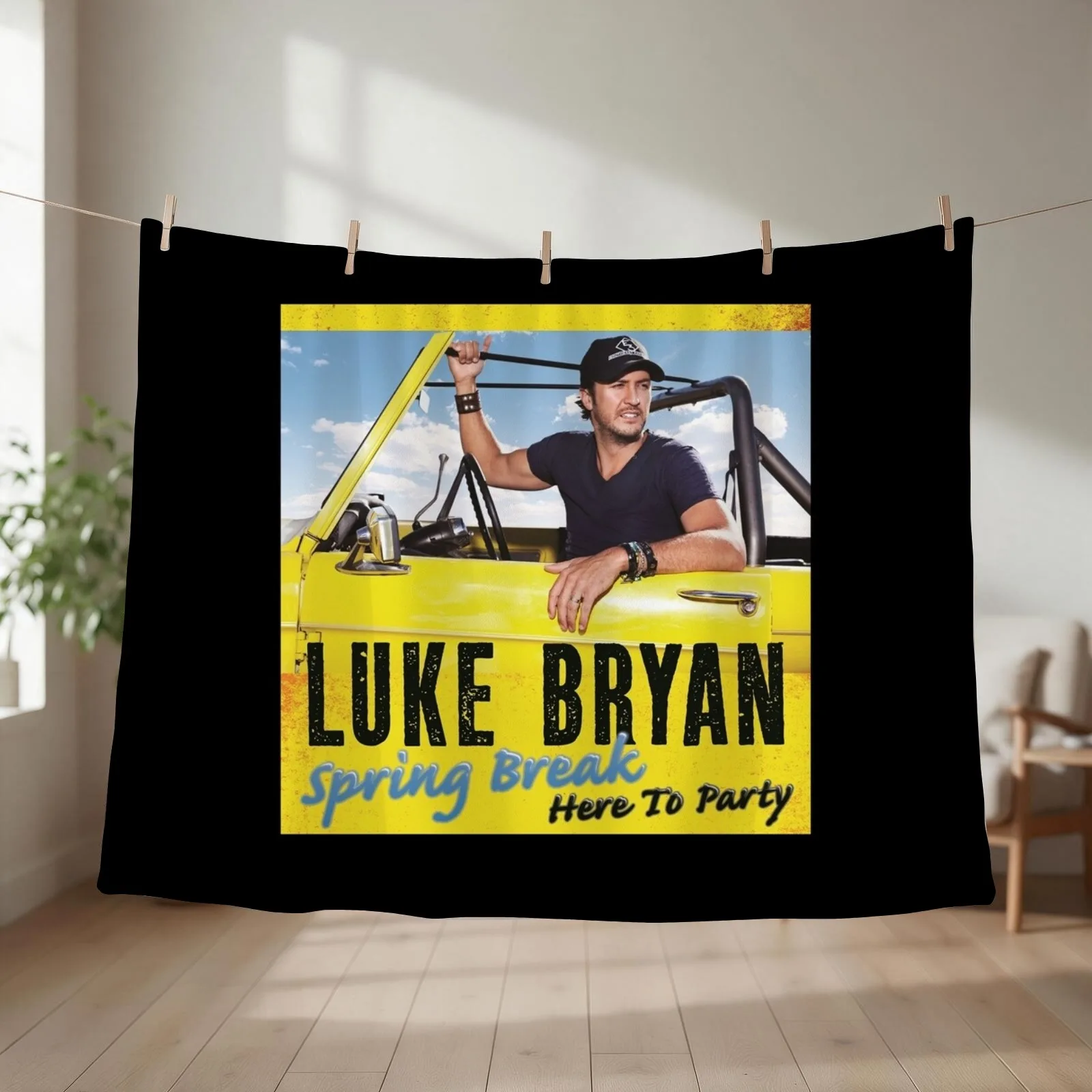 Spring breakhere to party Throw Blanket couch cozy soft plush fuzzy picnic outdoor blanket