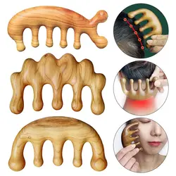 Blood Circulation Massage Comb Anti-static Mahogany Meridian Relax Head Massager Scalp Salon Supply Hair Brush Styling Tool