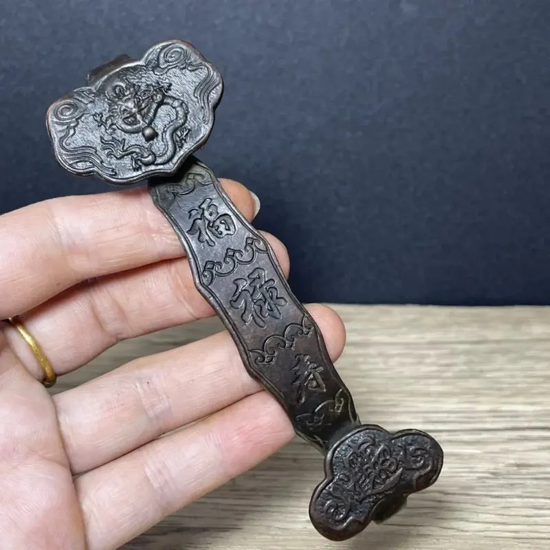 Alloy copper fortune, prosperity, and longevity ornaments, vintage-style home decoration crafts, auspicious decorations