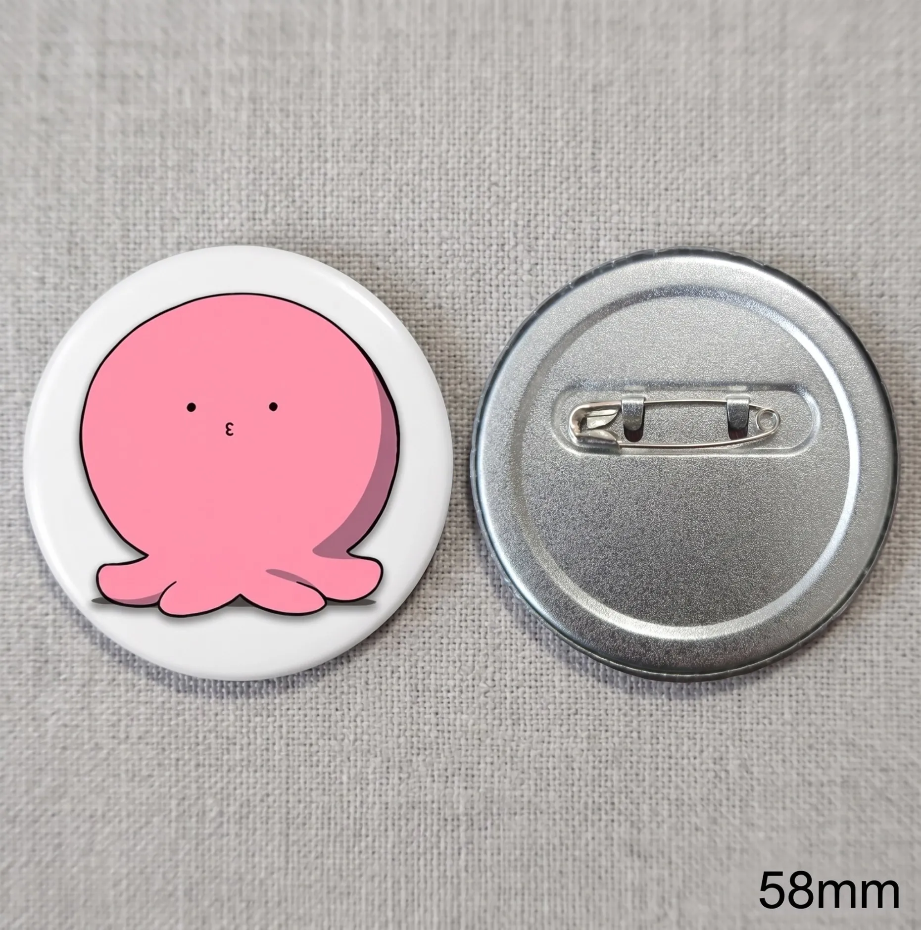 Octopus P Original Sin AnimeFanart Badge Round 58mm Square 50mm Tinplate ACG Otaku Manga Button Keychain Party Decor