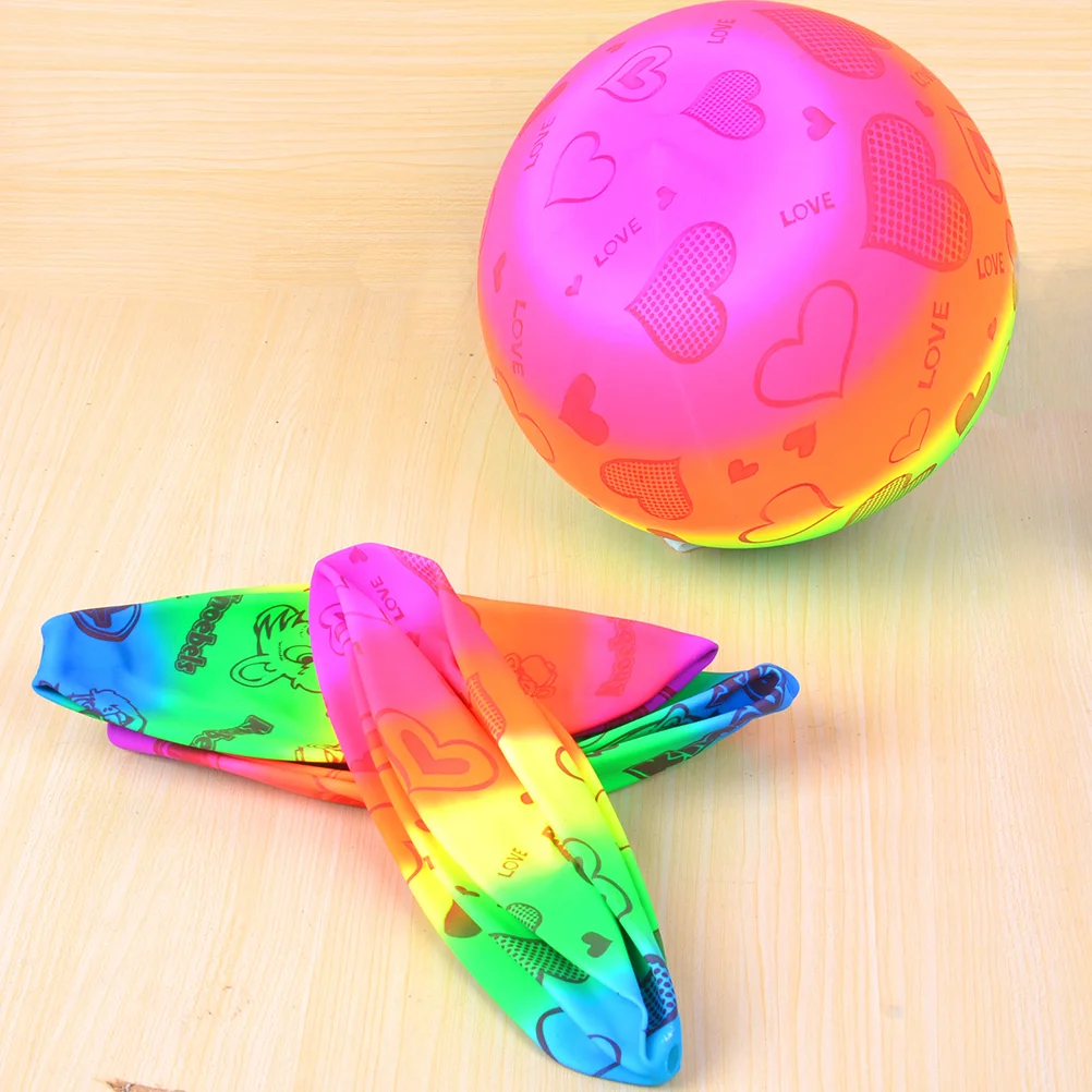 3pcs Baby Kids Inflatable Beach Volleyball Rainbow Volleyball Toys Colorful Funny Balls Game Training Volleyball