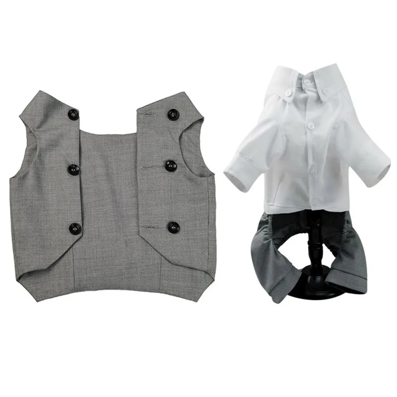 Fashion Pet Clothes Shirt Suit Waistcoat Vest Stylish For Dog Cat Puppies Wedding Suit