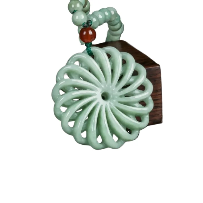 Collar con colgante de Jade para hombre y mujer, cadena de suéter con colgante de Time come and Goes