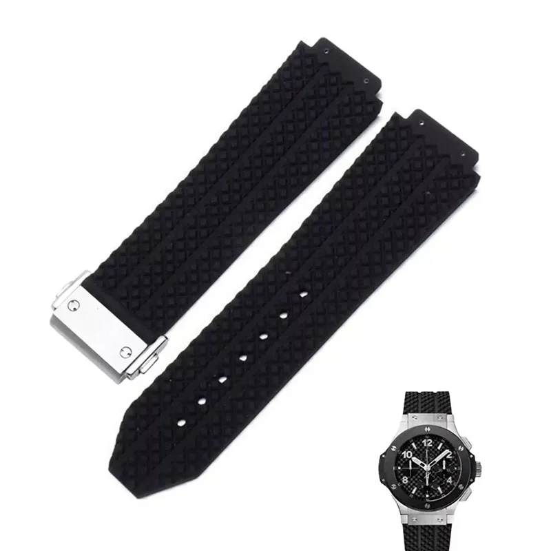 Soft high quality Silicone Watch Band for HUBLOT BIG BANG Classic Fusion Series  Waterproof Men's Watch Strap  25mm-19mm