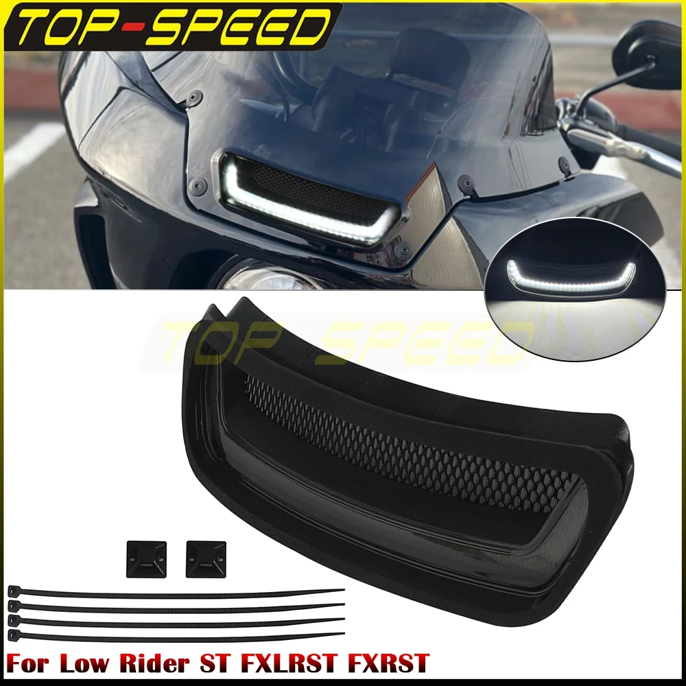 ل هارلي سوفتيل منخفض رايدر ST FXLRST FXRST 12 فولت المصباح هدية تنفيس ضوء 2022-2024 دراجة نارية LED الأبيض التتبع المصابيح الأمامية