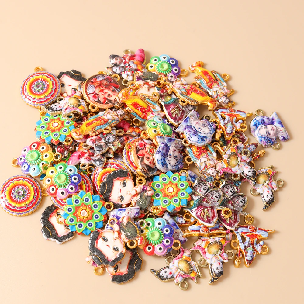 Leslie 20 Stück religiöse indische Elefantengott-Hinduismus-Ganesha-Tempel-Anhänger für die Schmuckherstellung, Ohrringe, Armbänder, Halsketten, DIY – Detail 2