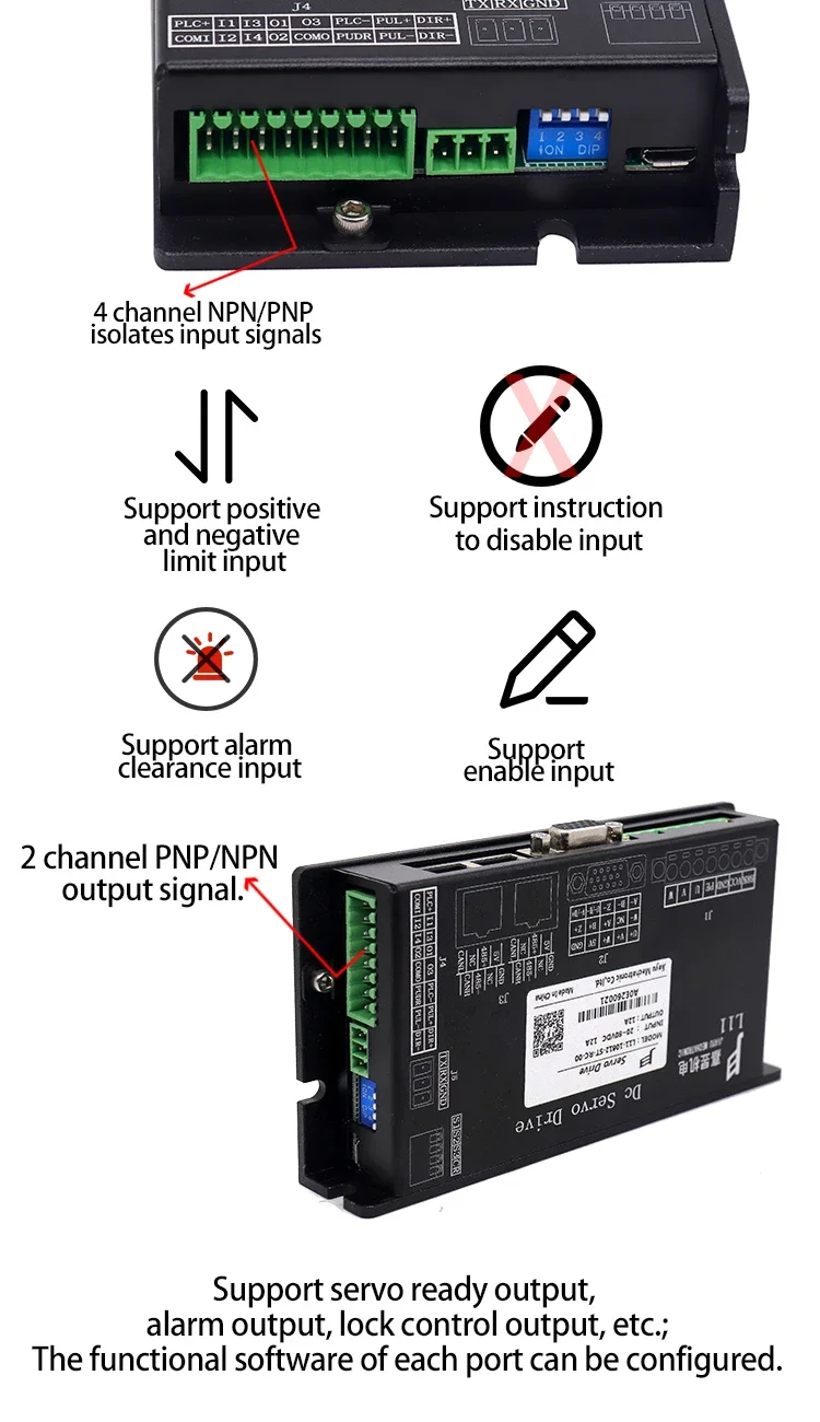 High Precision 48V DC Servo Drive With Absolute Encoder DC Servo Drive for Medical Instruments