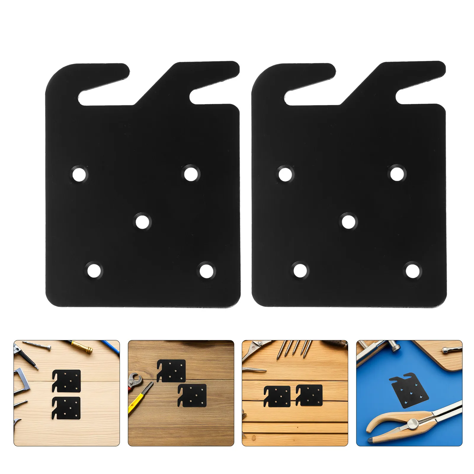 

2Pcs Heavy Duty Bed Rail Hook Plates Flat Metal Brackets for Bed Frame Rail Fittings Replacement Hardware Slotted Hook Plates