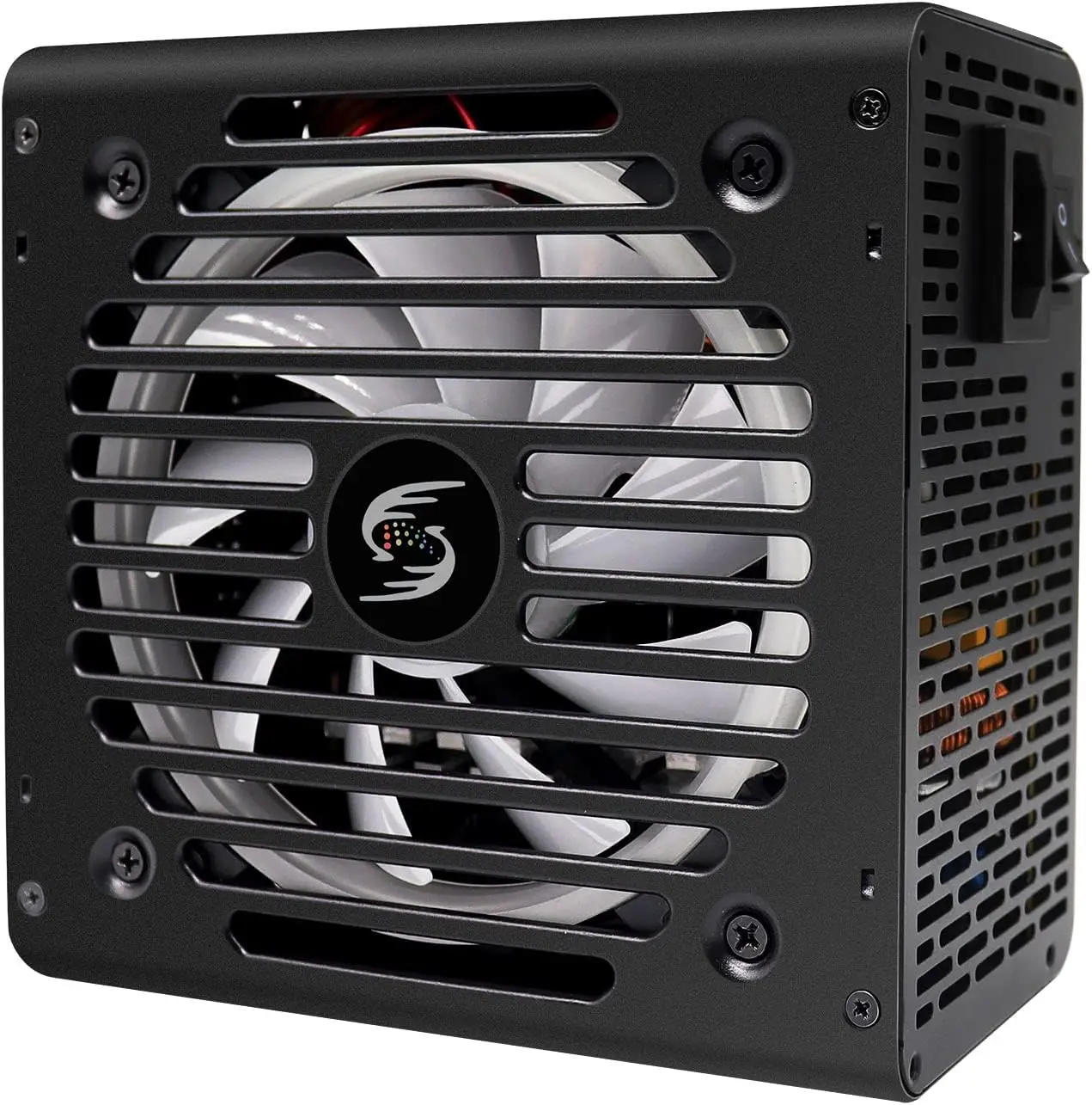 مصدر طاقة 700 واط RGB وحدات كاملة ATX Gaming PSU جهد كامل نشط PFC مع مروحة FDB لخادم الكمبيوتر المكتبي