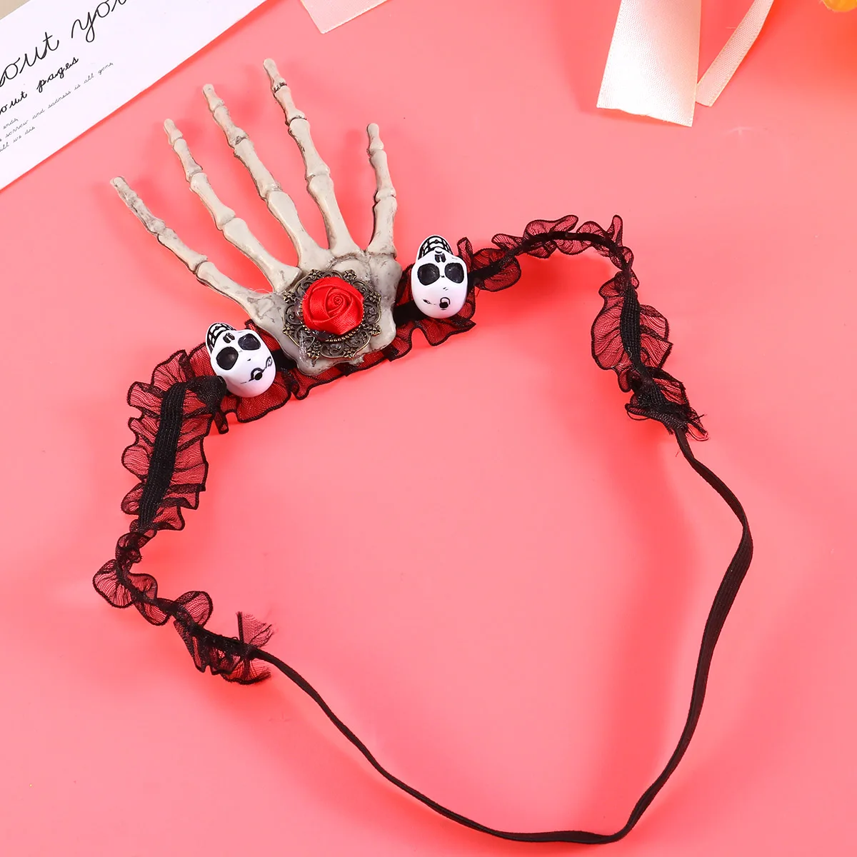 

Halloween Skull H Bone Pendant Necklace Fancy Party Jewelry Plastic Less Sensitive Comfortable Punk Style