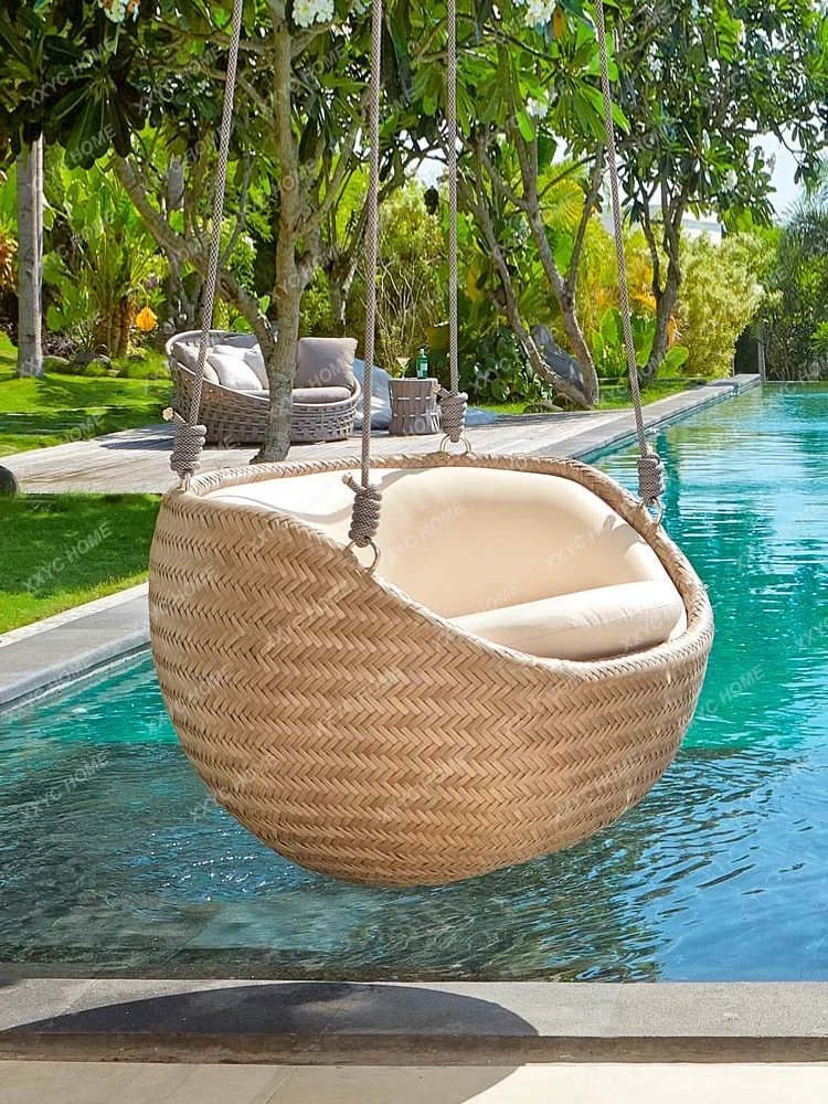 

Swing Nordic Simple Creative Hanging Single Swimming Pool Garden Leisure Hanging Basket