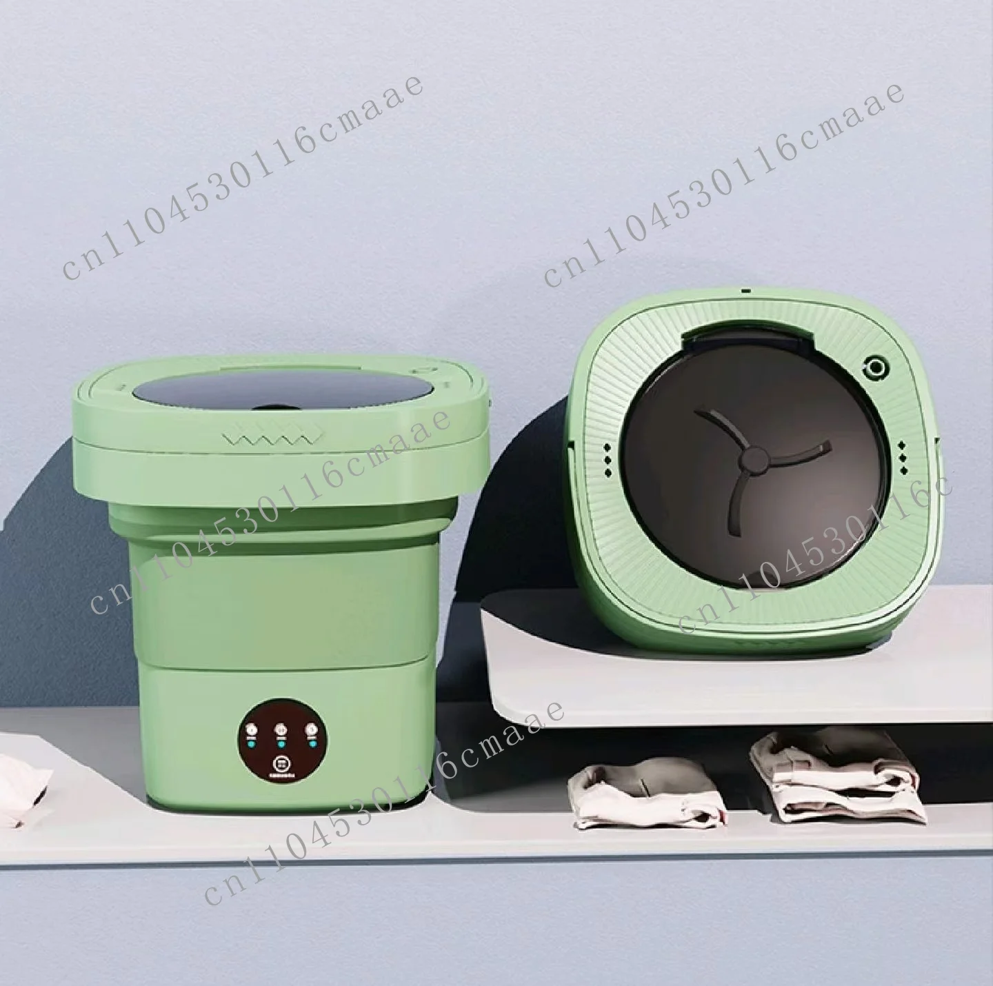 6L 8L المحمولة للطي لا تأخذ مساحة الأزرق التعقيم ملابس الطفل الملابس الداخلية غسالة غسالة صغيرة