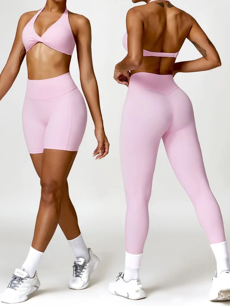 Women Seamless Yoga Set 2PCS Gym Workout Clothes for Female Push Up Bra High Waist Leggings Sexy Fitness Sportswear Sports Suits