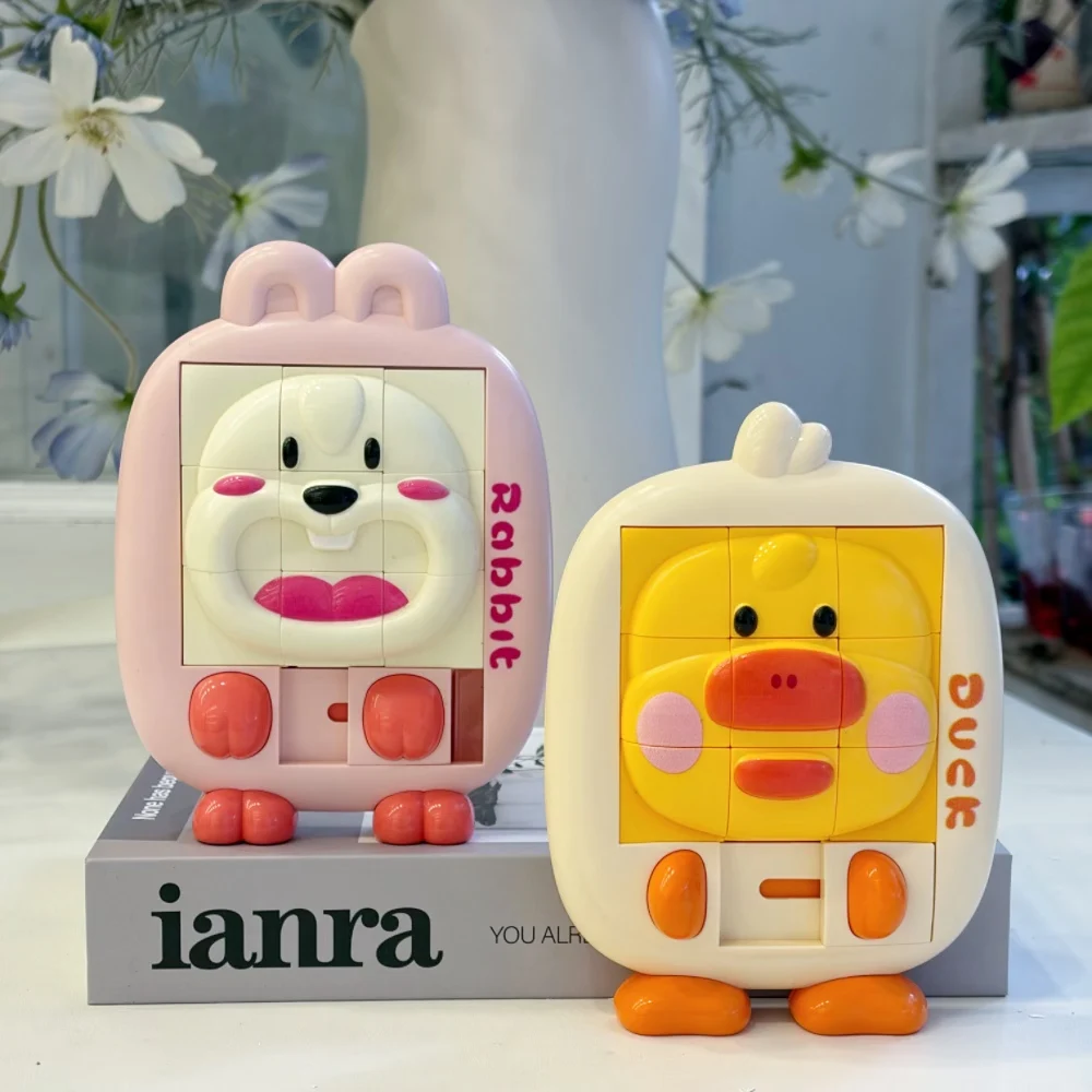 ของเล่นปริศนาเป็ดสีเหลืองน่ารักสำหรับเด็กวัยหัดเดิน, ปริศนาบล็อก 9 ชิ้น, ของเล่นเสริมพัฒนาการทางประสาทสัมผัสสำหรับเด็กชายและเด็กหญิงอายุ 1-3 ปี