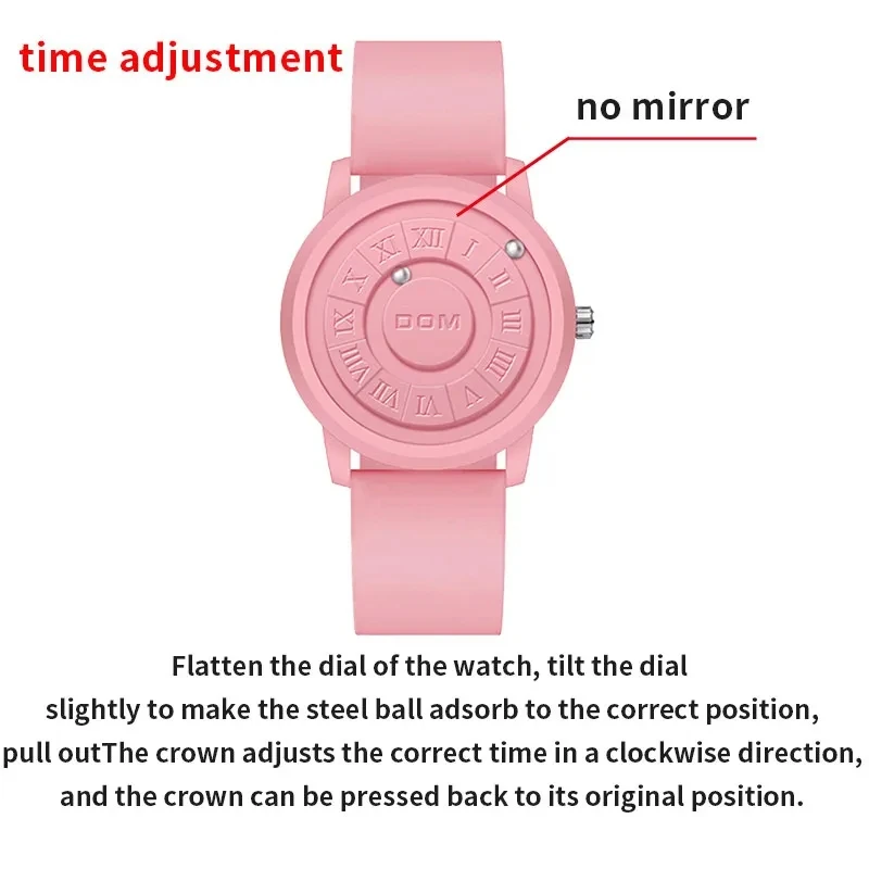 DOM trend concept Personality couple neutral watch Creative Roller pointer magnetic men's and women's fashion waterproof watch