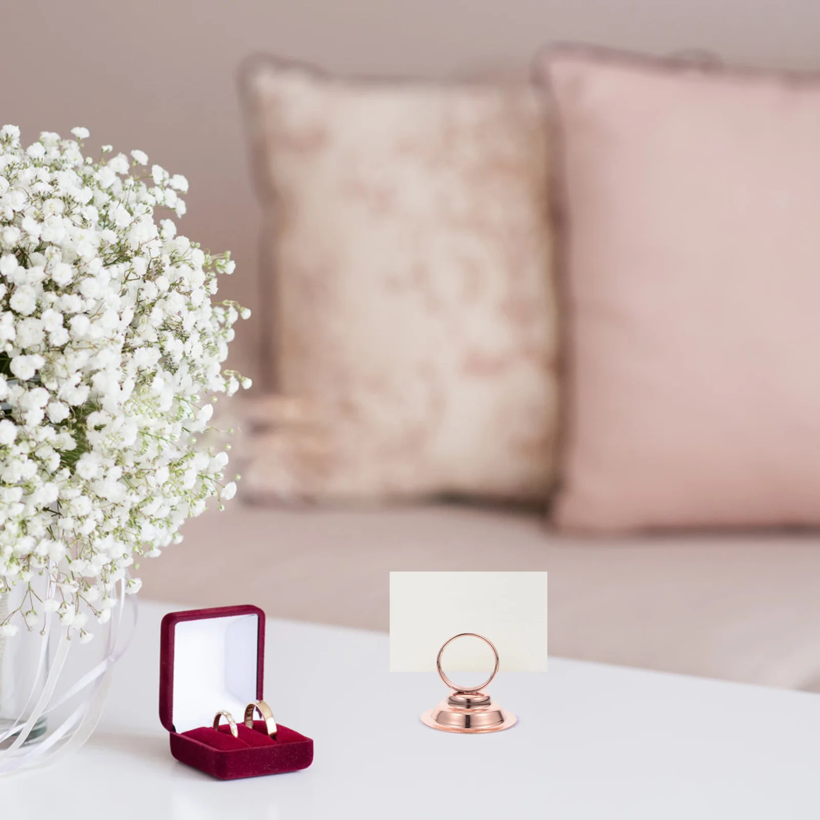 

6pcs Iron Table Card Stand Holder For Wedding Banquet Menu Number Clip Rust-Resistant Space-Saving Tabletop Sign Stand