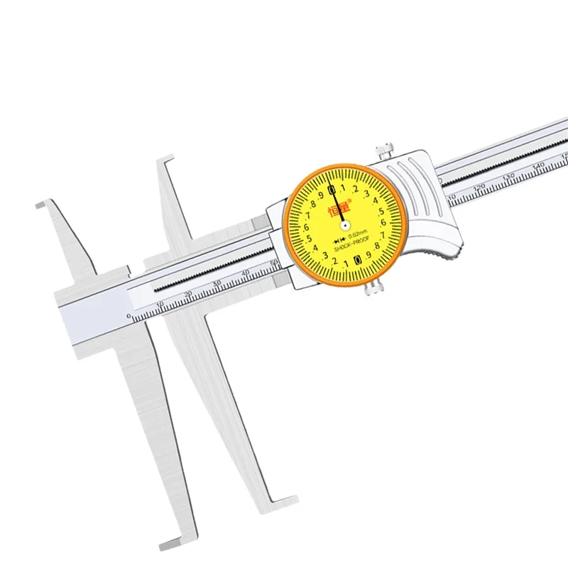 

Hengliang Inner groove Long Claw Inner Diameter Double Inner groove Caliper Stainless Steel Vernier Calipers Caliper With Watch
